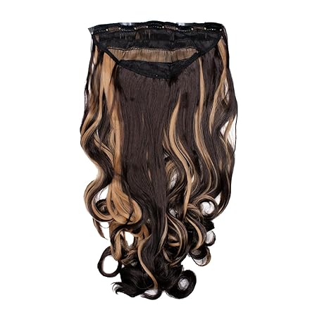 Impression Premium Synthetic Hair Extension Curly Highlight Color (Pack of 12)