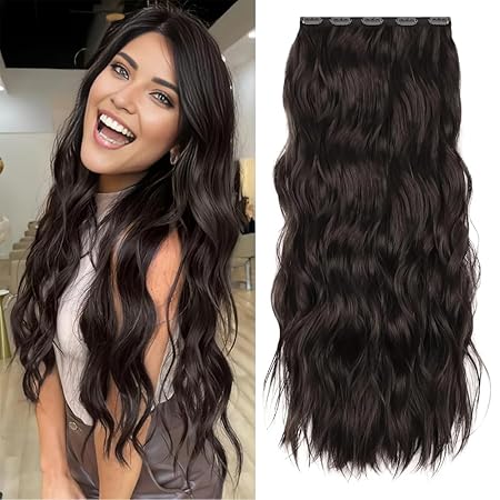 Impression Premium Synthetic Hair Extension Curly Black Color (Pack of 12)