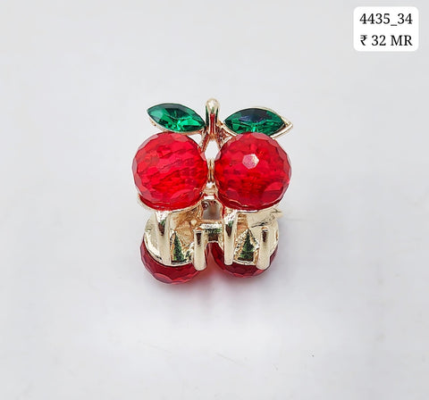 Impression Metal Cherry Design Hair Clips (Pack of 12)