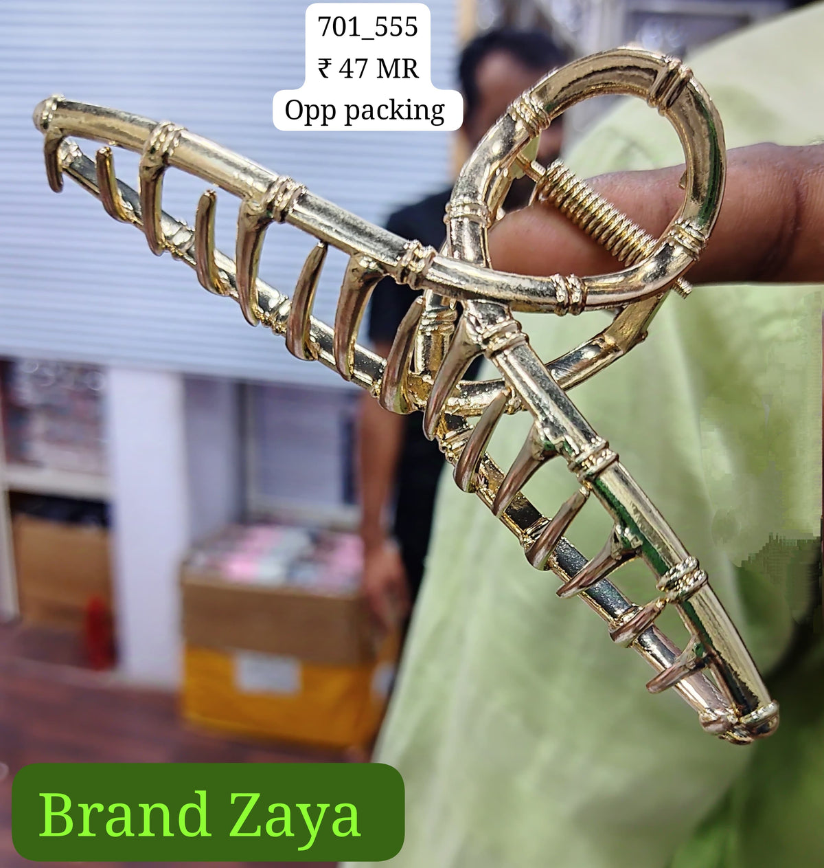 701_555 | ZAYA CLUTCHER | 12-PCS OPP PACKING | (47/- RS PER PCS)