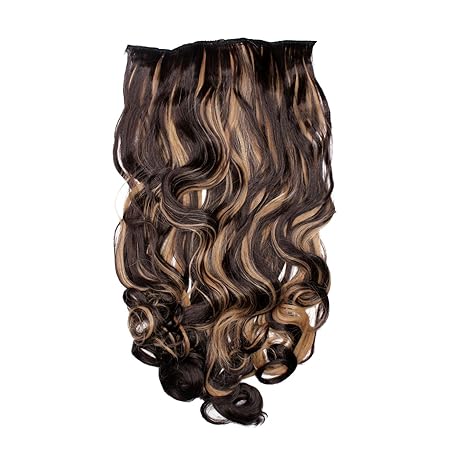 Impression Premium Synthetic Hair Extension Curly Highlight Color (Pack of 12)