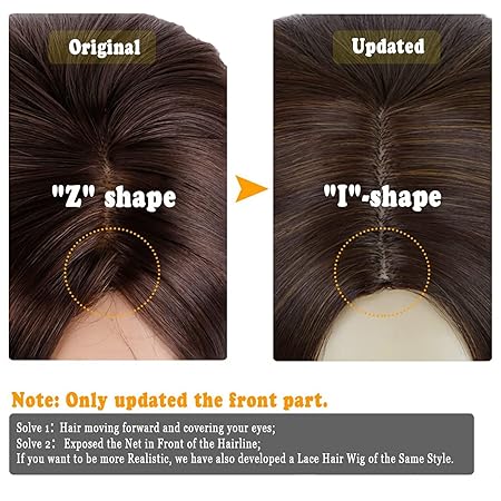 Amone Synthetic Shoulder Length Full Hair Wig (Pack of 12)