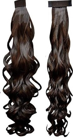 Impression Synthetic Black Ponytail Hair Extension (Pack of 12)
