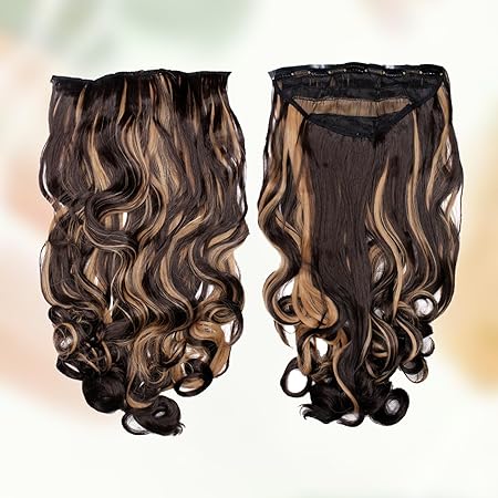 Impression Premium Synthetic Hair Extension Curly Highlight Color (Pack of 12)