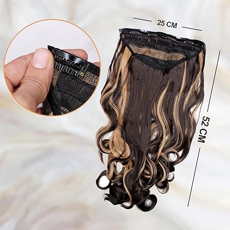 Impression Premium Synthetic Hair Extension Curly Highlight Color (Pack of 12)