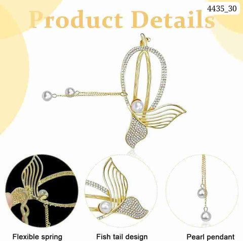 Impression Pearl Leaf Design Hair Clip (Pack of 12)