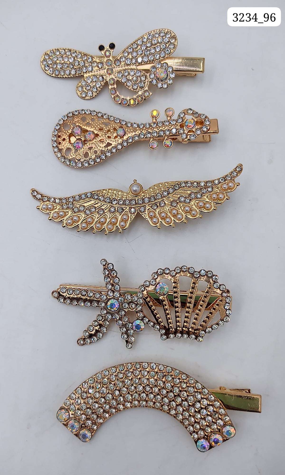 Impression 5 pcs Large Hair Claw Clips for Thick Thin Hair (Pack of 12)