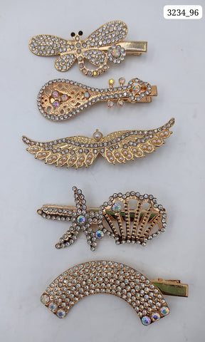 Impression 5 pcs Large Hair Claw Clips for Thick Thin Hair (Pack of 12)