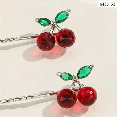 Impression Crystal Cherry Hair Clip and Pin (Pack of 12)