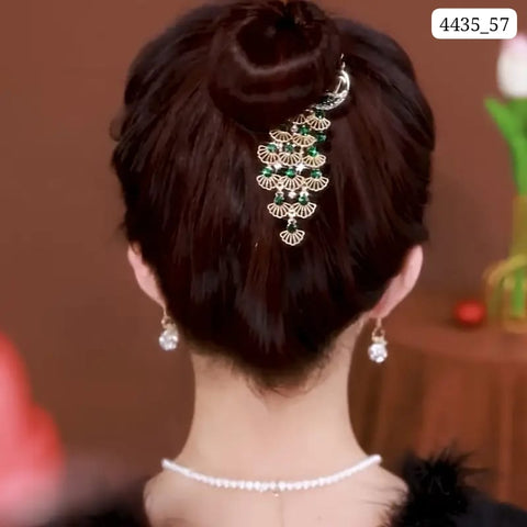 Impression Peacock Tail Hair Claw/Pin Bird Shine (Pack of 12)
