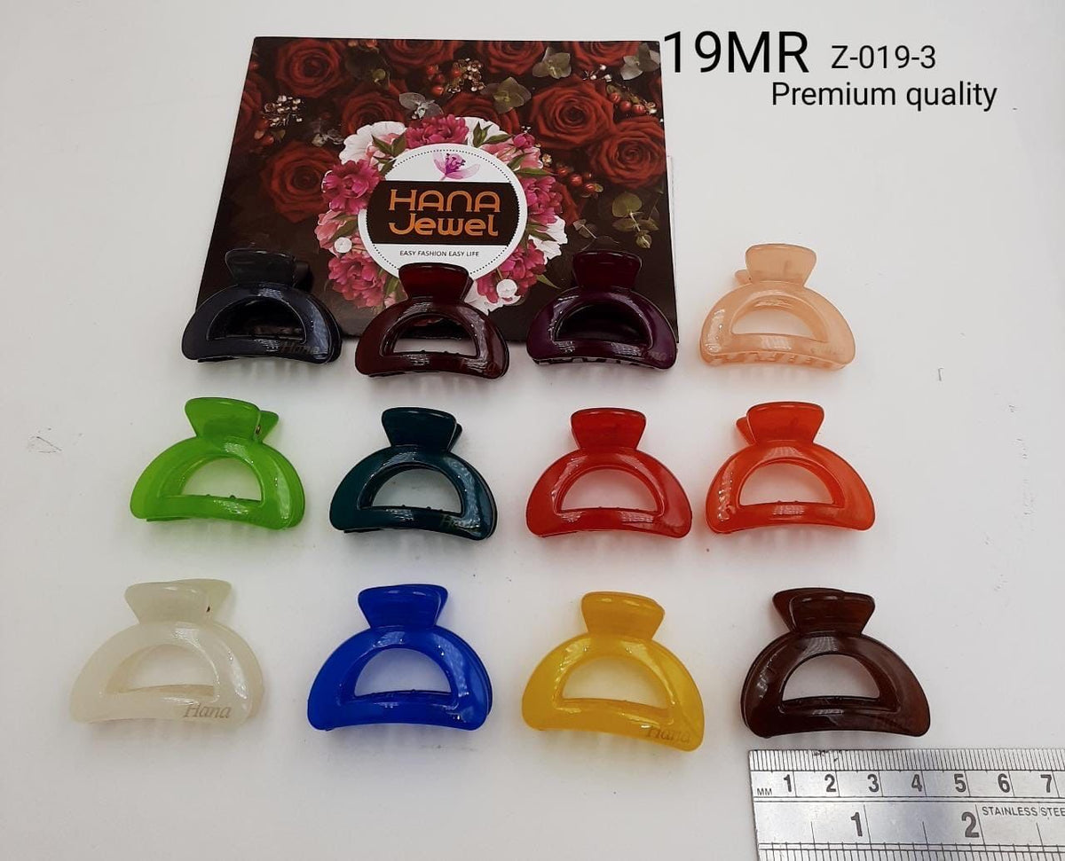 Z-019-3 HANA JEWEL CLUTCHER| 12-PCS OPP PACKING| (19/- RS PER PCS)