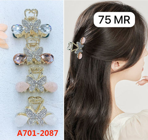 701-2087 ZAYA/SEOUL STYEL CLUTCHER| 12-PCS OPP PACKING| (75/- RS PER PCS)