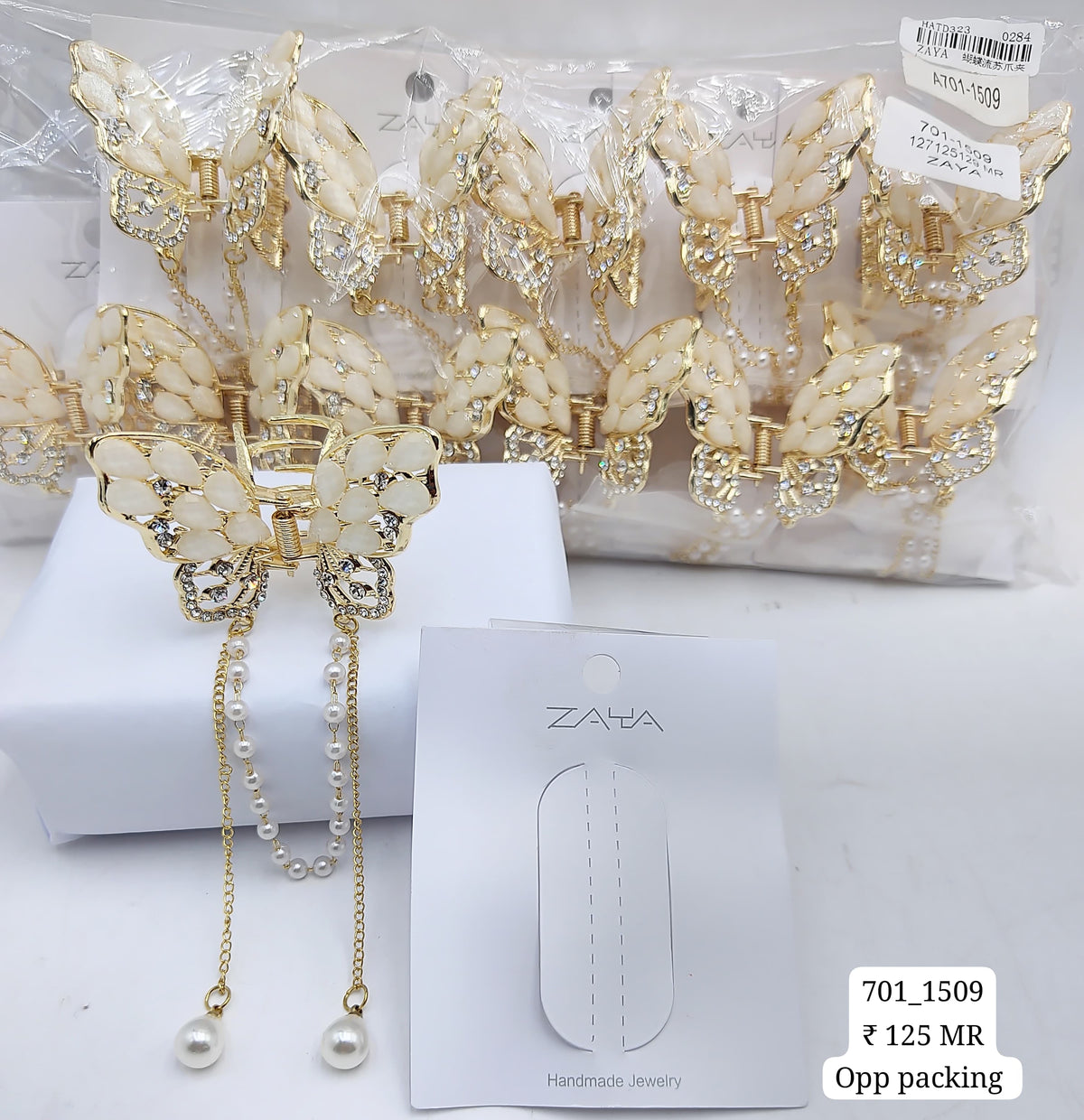 701-1509 ZAYA/SEOUL STYEL CLUTCHER| 12-PCS OPP PACKING| (125/- RS PER PCS)