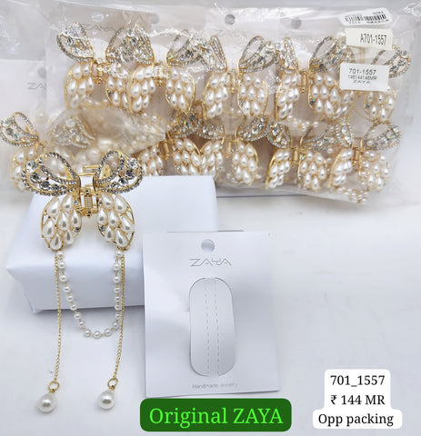 701-1557 ZAYA/SEOUL STYEL CLUTCHER| 12-PCS OPP PACKING| (144/- RS PER PCS)