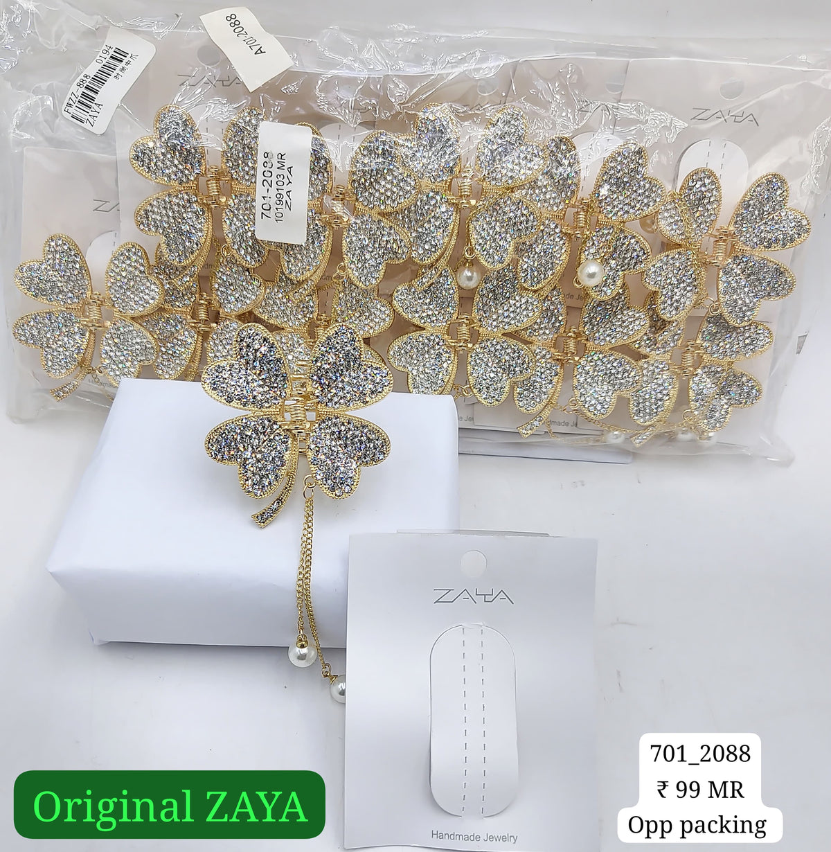 701-2088 ZAYA/SEOUL STYEL CLUTCHER| 12-PCS OPP PACKING| (99/- RS PER PCS)