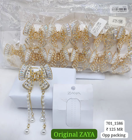 701-1586 ZAYA/SEOUL STYEL CLUTCHER| 12-PCS OPP PACKING| (125/- RS PER PCS)