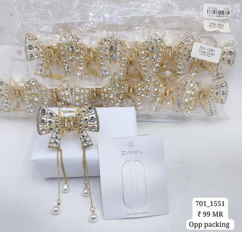 701-1551 ZAYA/SEOUL STYEL CLUTCHER| 12-PCS OPP PACKING| (99/- RS PER PCS)