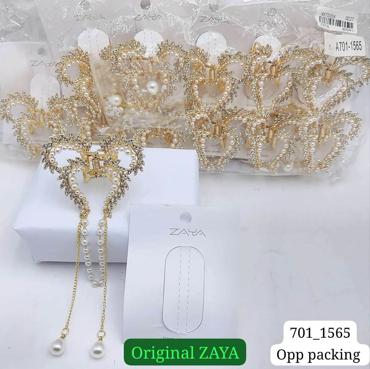 701-1565 ZAYA/SEOUL STYEL CLUTCHER| 12-PCS OPP PACKING| (141/- RS PER PCS)