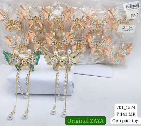 701-1574 ZAYA/SEOUL STYEL CLUTCHER| 12-PCS OPP PACKING| (141/- RS PER PCS)