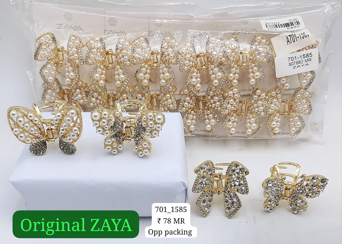 701-1585 ZAYA/SEOUL STYEL CLUTCHER| 12-PCS OPP PACKING| (78/- RS PER PCS)