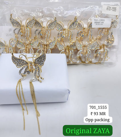 701-1555 ZAYA /SEOUL STYEL CLUTCHER| 12-PCS OPP PACKING| (93/- RS PER PCS)