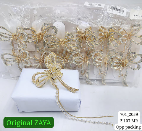 701-2059 ZAYA/SEOUL STYEL CLUTCHER| 12-PCS OPP PACKING| (107/- RS PER PCS)