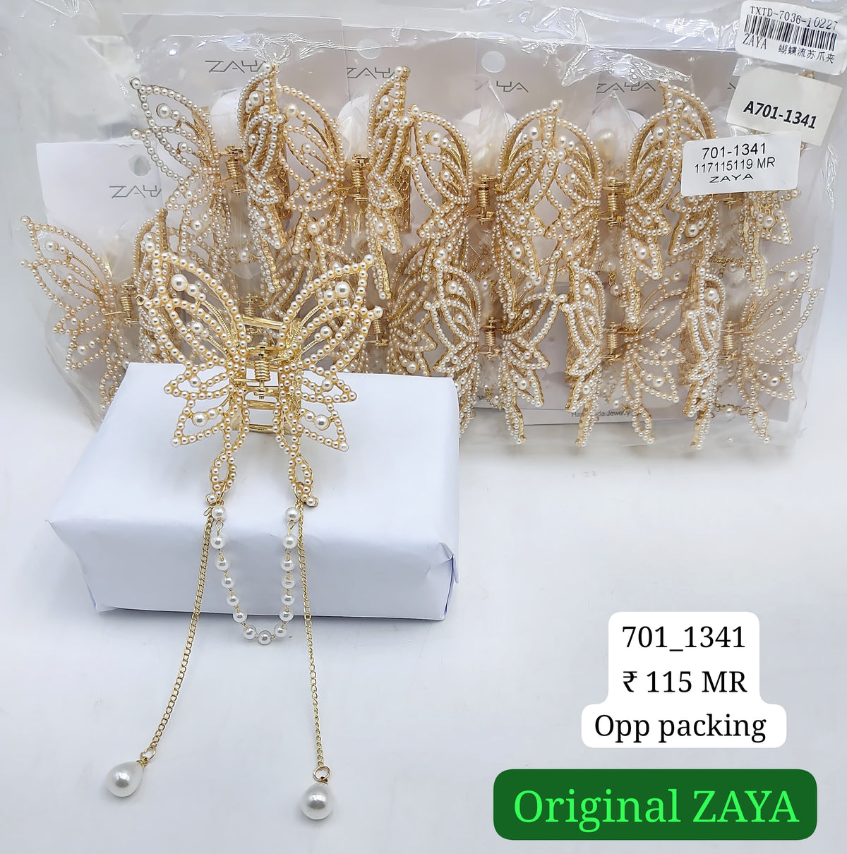 701-1341 ZAYA/SEOUL STYEL CLUTCHER| 12-PCS OPP PACKING| (115/- RS PER PCS)