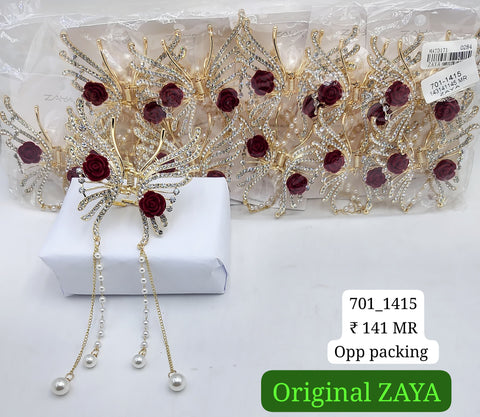 701-1415 ZAYA/SEOUL STYEL CLUTCHER| 12-PCS OPP PACKING| (141/- RS PER PCS)