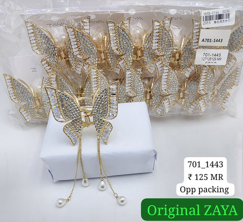 701-1443 ZAYA/SEOUL STYEL  CLUTCHER| 12-PCS OPP PACKING| (125/- RS PER PCS)