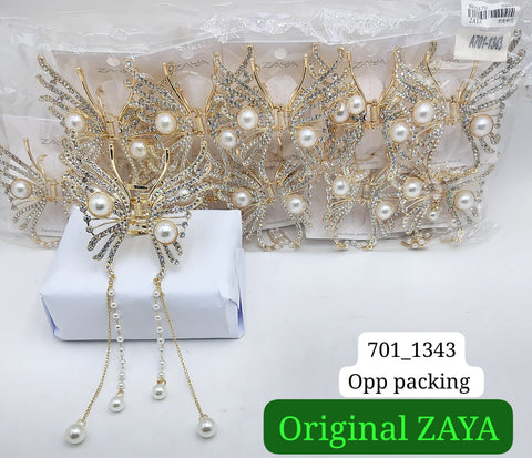 701-1343 ZAYA/SEOUL STYEL CLUTCHER| 12-PCS OPP PACKING| (147/- RS PER PCS)