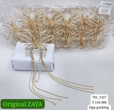 701-1327 ZAYA/SEOUL STYEL CLUTCHER| 12-PCS OPP PACKING| (144/- RS PER PCS)