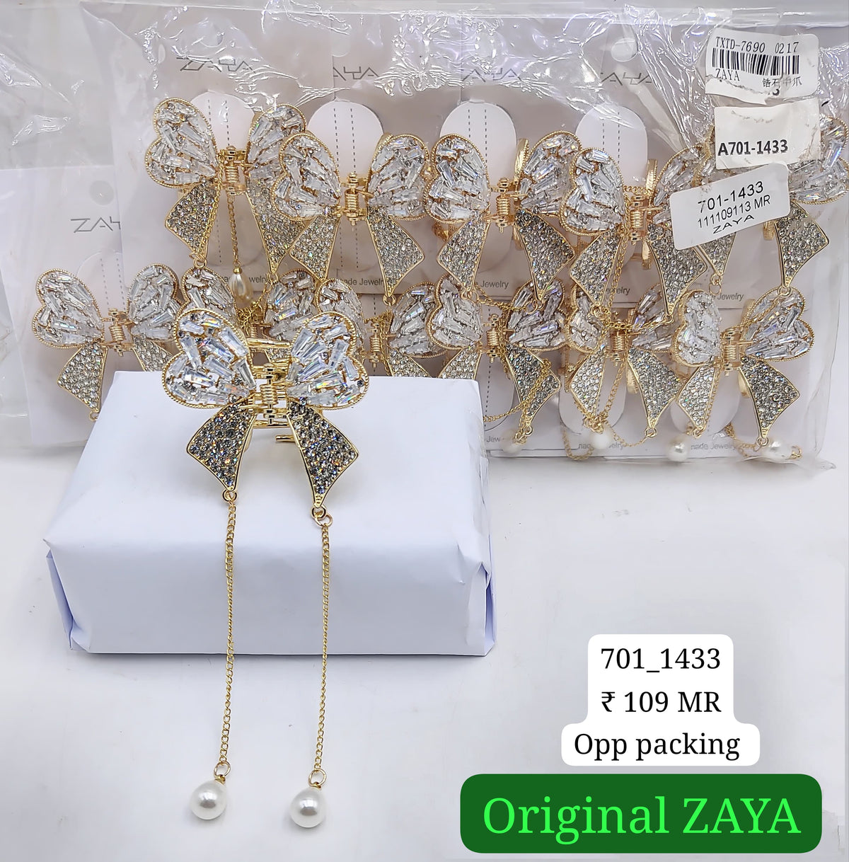 701-1433 ZAYA/SEOUL STYEL CLUTCHER| 12-PCS OPP PACKING| (109/- RS PER PCS)