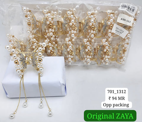 701-1312 ZAYA/SEOUL STYEL CLUTCHER| 12-PCS OPP PACKING| (94/- RS PER PCS)