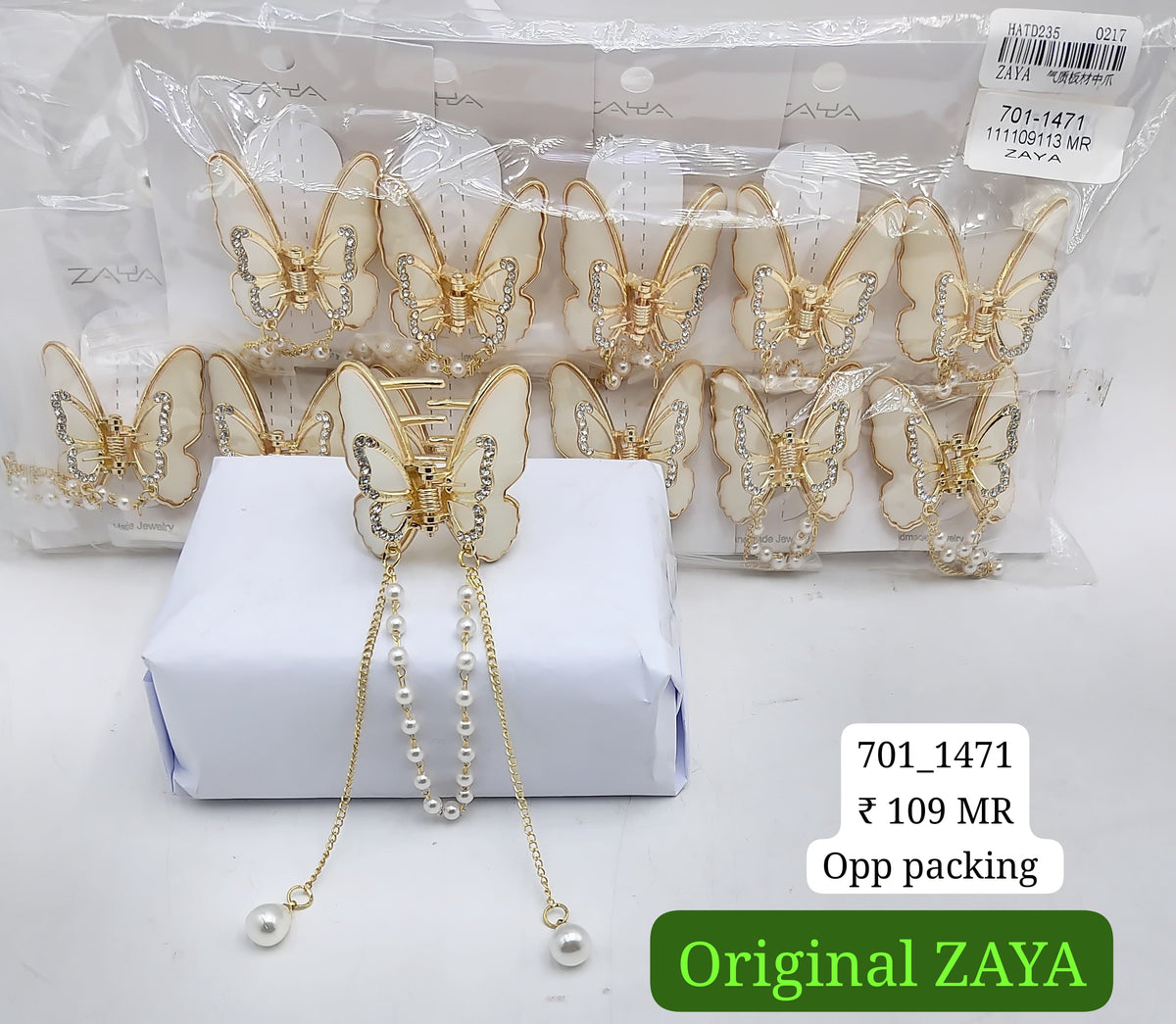 701-1471 ZAYA/SEOUL STYEL CLUTCHER| 12-PCS OPP PACKING| (109/- RS PER PCS)