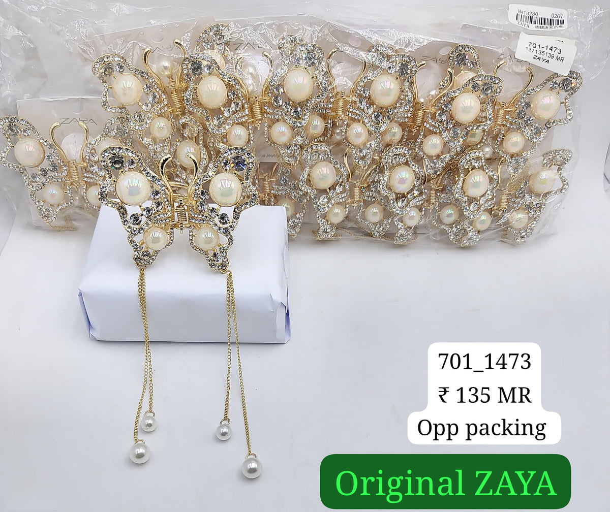 701-1473 ZAYA/SEOUL STYEL CLUTCHER| 12-PCS OPP PACKING| (135/- RS PER PCS)