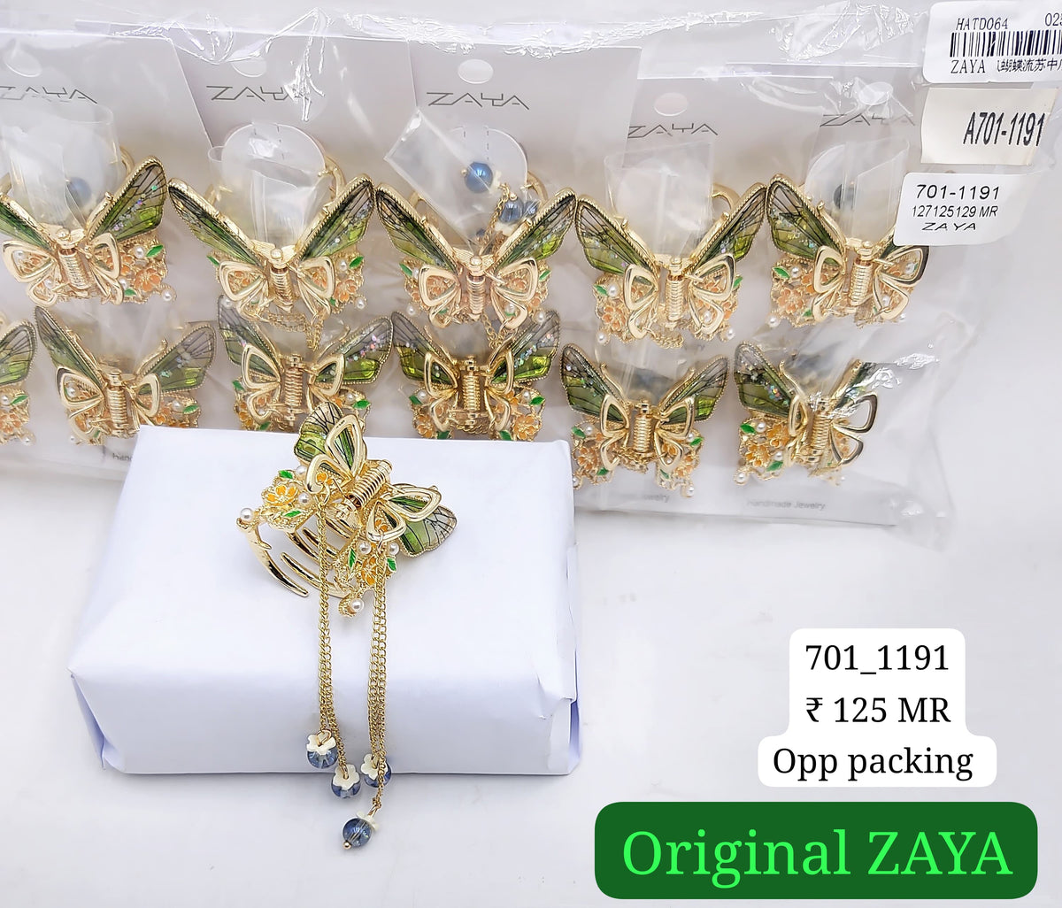 701-1191 ZAYA/SEOUL STYEL CLUTCHER| 12-PCS OPP PACKING| (125/- RS PER PCS)