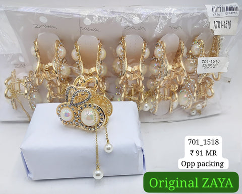 701-1518 ZAYA/SEOUL STYEL CLUTCHER| 12-PCS OPP PACKING| (91/- RS PER PCS)