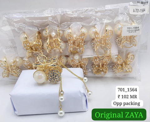 701-1564 ZAYA/SEOUL STYEL CLUTCHER| 12-PCS OPP PACKING| (102/- RS PER PCS)