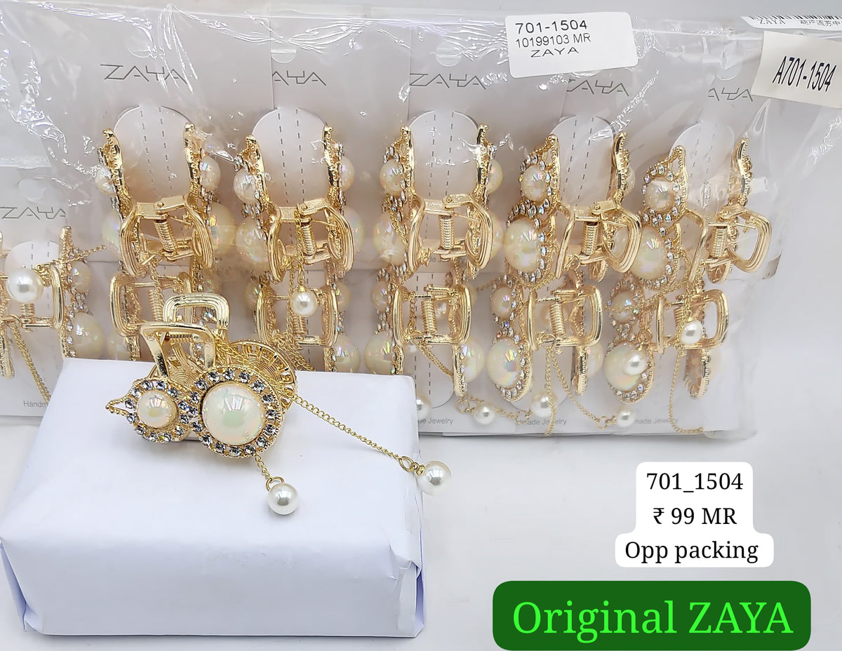 701-1504 ZAYA/SEOUL STYEL CLUTCHER| 12-PCS OPP PACKING| (99/- RS PER PCS)