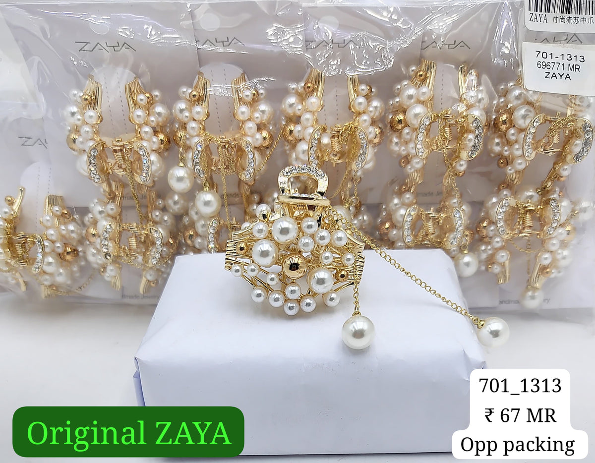 701-1313 ZAYA/SEOUL STYEL CLUTCHER| 12-PCS OPP PACKING| (67/- RS PER PCS)