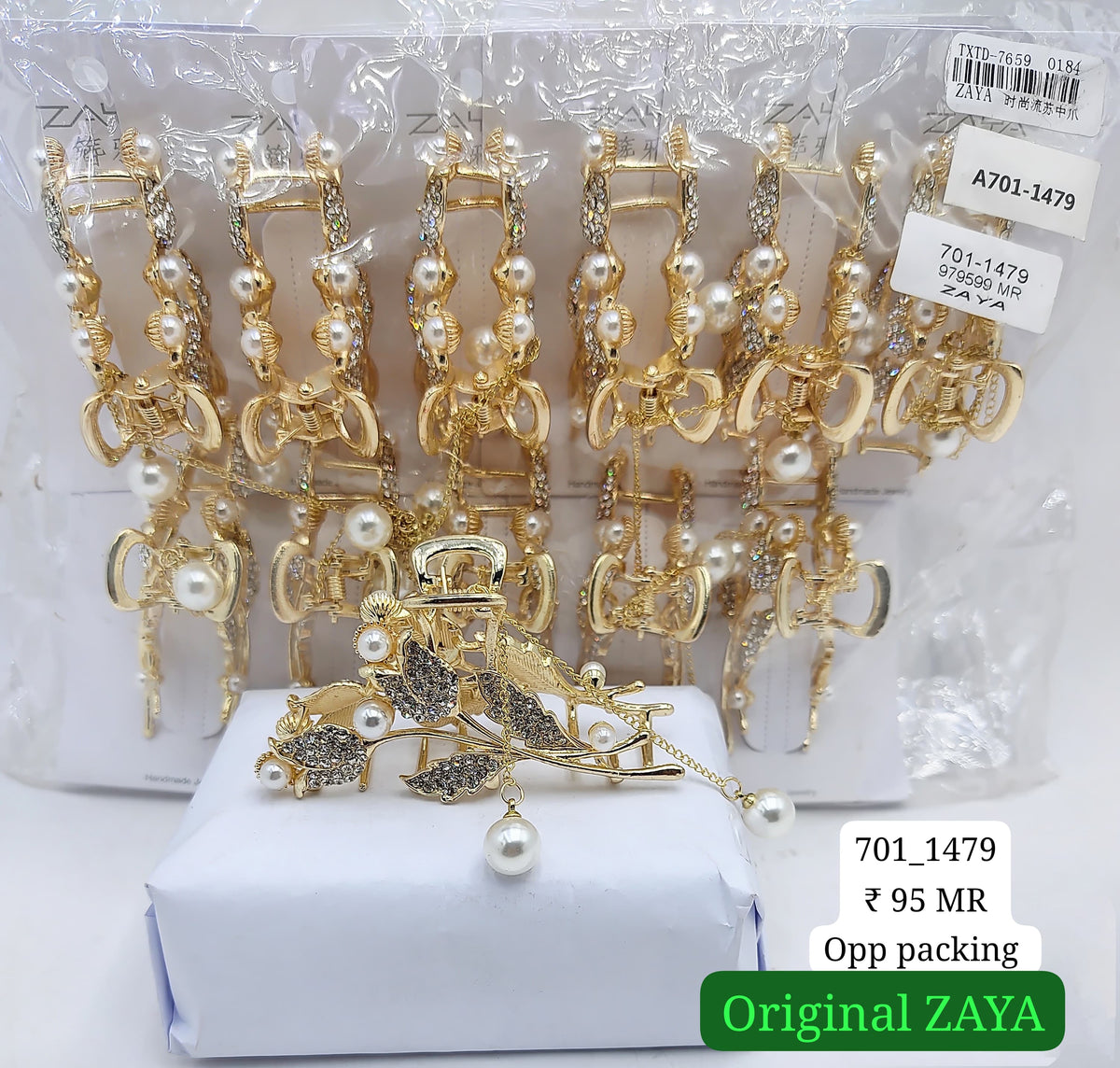 701-1479 ZAYA/SEOUL STYEL CLUTCHER| 12-PCS OPP PACKING| (95/- RS PER PCS)