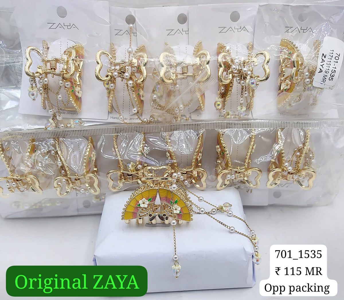 701-1535 ZAYA/SEOUL STYEL CLUTCHER| 12-PCS OPP PACKING| (115/- RS PER PCS)