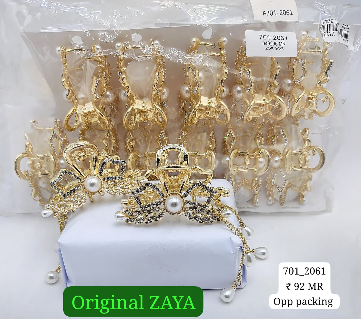 701-2061 ZAY/SEOUL STYEL CLUTCHER| 12-PCS OPP PACKING| (92/- RS PER PCS)