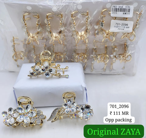 701-2096 ZAYA/SYOUL STYEL CLUTCHER| 12-PCS OPP PACKING| (111/- RS PER PCS)