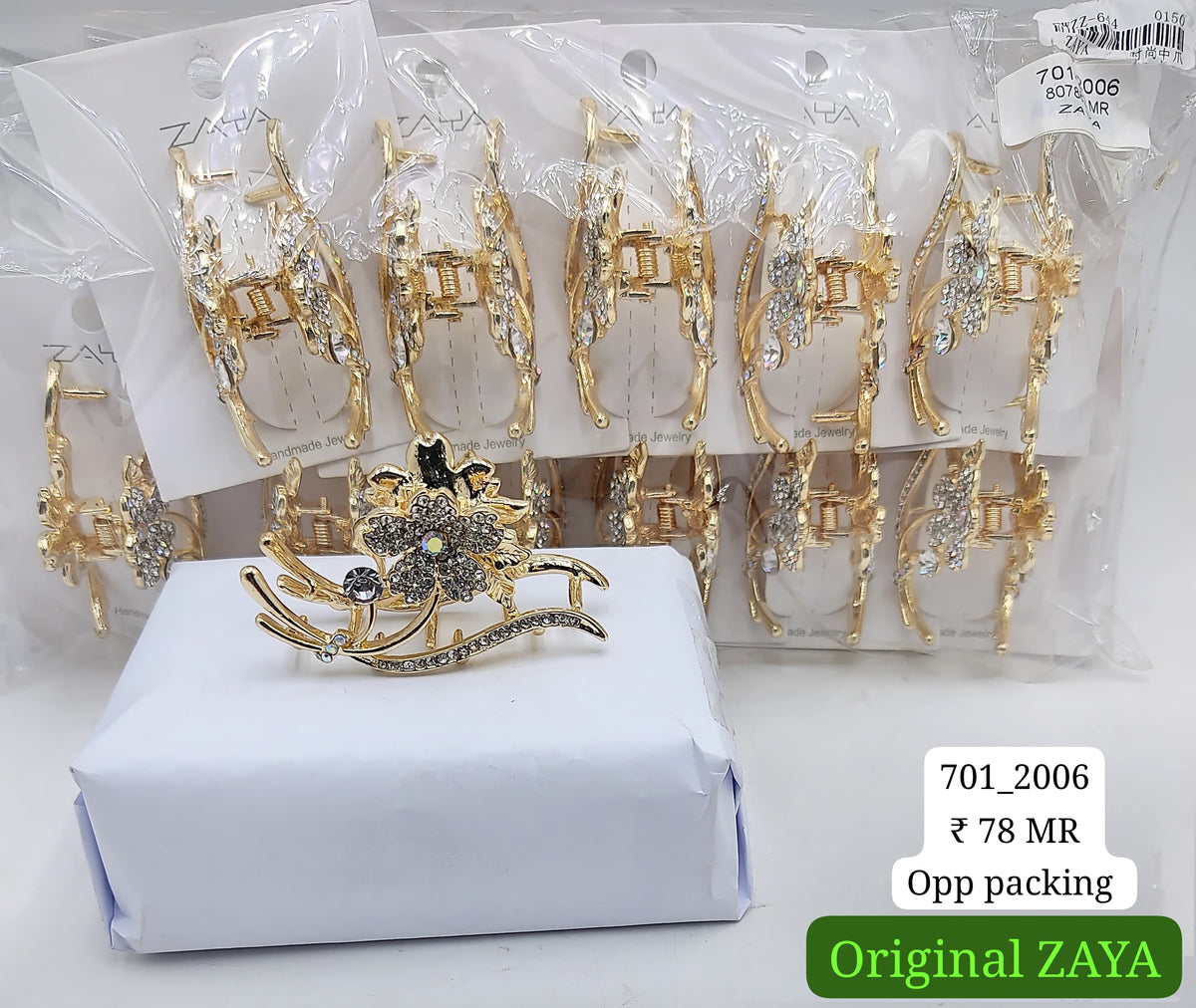 701-2006 ZAYA/SEOUL STYEL CLUTCHER| 12-PCS OPP PACKING| (78/- RS PER PCS)