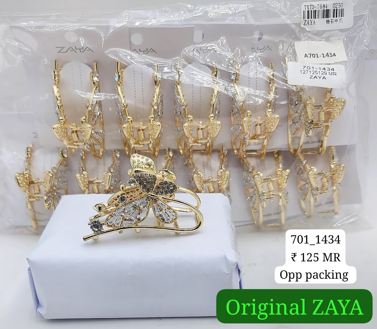 701-1434 ZAYA/SEOUL STYEL CLUTCHER| 12-PCS OPP PACKING| (125/- RS PER PCS)