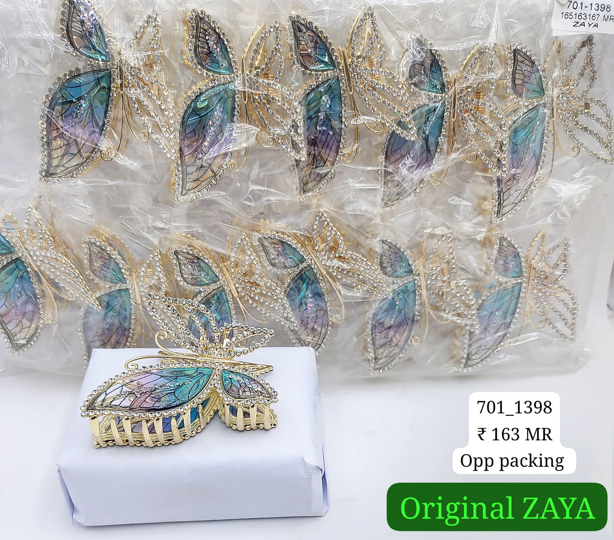 701-1398 ZAYA/SEOUL STYEL CLUTCHER| 12-PCS OPP PACKING| (163/- RS PER PCS)