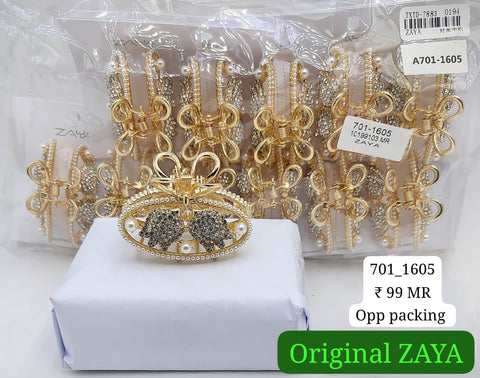 701-1605 ZAYA/SEOUL STYEL CLUTCHER| 12-PCS OPP PACKING| (99/- RS PER PCS)