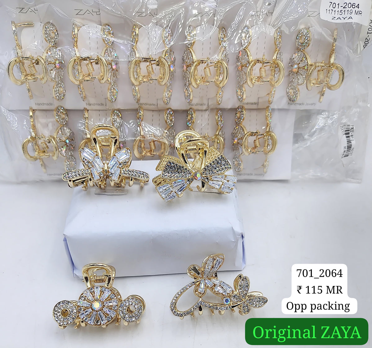 701-2064 ZAYA/SEOUL STYEL CLUTCHER| 12-PCS OPP PACKING| (115/- RS PER PCS)