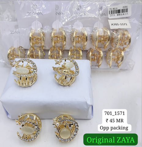 701-1571 ZAYA/SEOUL STYEL CLUTCHER| 12-PCS OPP PACKING| (45/- RS PER PCS)